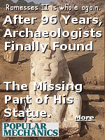 96 years ago, German archaeologist G�nther Roeder unearthed the lower half of what would've been a massive, 23-foot-tall statue of Ramesses II, one of the most celebrated pharaohs throughout all 31 dynasties of Ancient Egyptian history. Roeder found the statue 150 miles south of Cairo in the Minya Governorate, near the modern-day city of El Ashmunein. In March 2024, the Egyptian archaeologists, in partnership with U.S. experts, announced that they'd finally found the missing upper half of Roeder's statute.